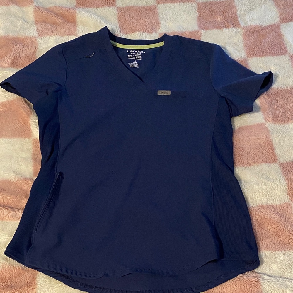 Landau navy scrub top